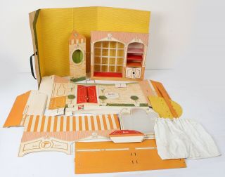 Vtg 1962 Mattel Barbie Fashion Shop Cardboard Store Structure Display - L@@k