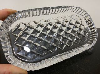 Waterford Cut Crystal Art Glass Desk Tray Candy Dish Platter Plate