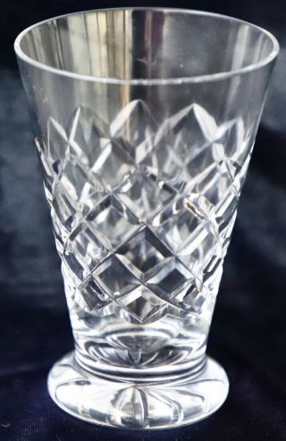 Vintage Retro Diamond Cut Crystal Bud Posy Vase 11.  5 Cm High