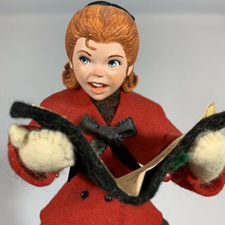 Simpich Character Dolls Girl Caroler With Red Hair Christmas Character Doll 1987