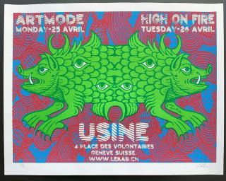 High On Fire Concert Poster Lindsey Kuhn S/n