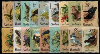 Barbados Sg622/38 (no 1982 Vals) 1979 - 83 Birds Set Of 18 Mnh
