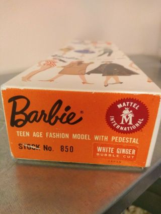 VINTAGE BARBIE BOX ONLY FOR WHITE GINGER BUBBLE CUT 2