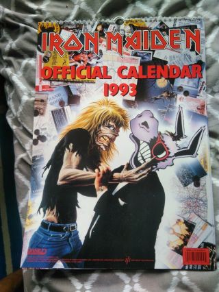 Iron Maiden Official Vintage Calendars 1991 & 1993 Rare.