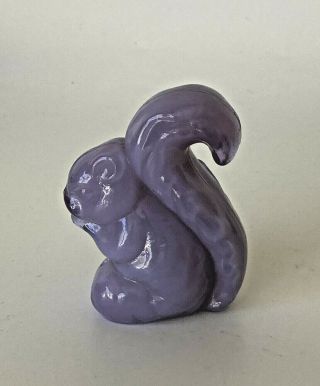 Vintage Boyd Glass Squirrel Figurine Purple Opaque Art Glass Figure 3 " Tall