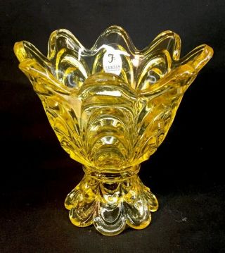 Fenton Art Glass Buttercup Two Way Drapery Votive / Candle Holder