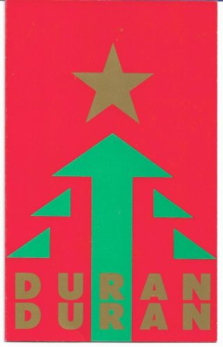 Duran Duran - Christmas - Rare 86/87 Uk Fan Club Christmas Card Facsimile Signed