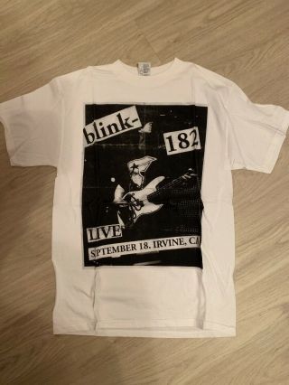 Blink 182 2009 Reunion Tour Le /182 Medium T Shirt 9/18/09 Irvine Ca