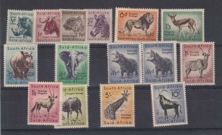 South Africa 1954 Wild Animal Set To 10/ - Sg151/164 Mh Jk1672