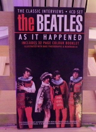 The Beatles,  As It Happened 4 Cd And Book Box Set.  Made In Uk.  2000.