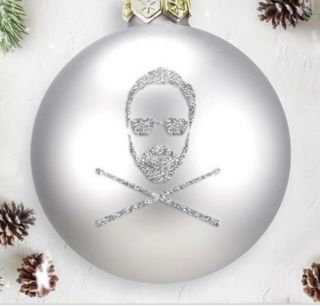 Roger Taylor Queen Silver Taylored Christmas Bauble