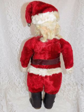 Vintage 1930 ' s Plush Santa Claus Doll Christmas Cloth All Mask Face Box 6