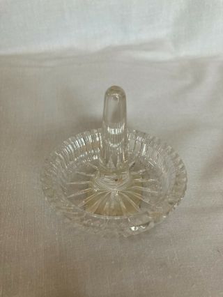 Waterford Crystal Round Ring Holder Hand Made In Ireland Jewelry Wedding Gift