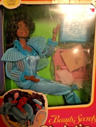 Vtg Beauty Secrets Christie Barbie Doll 1979 1295 Aa Black Extra Long Hair Mib
