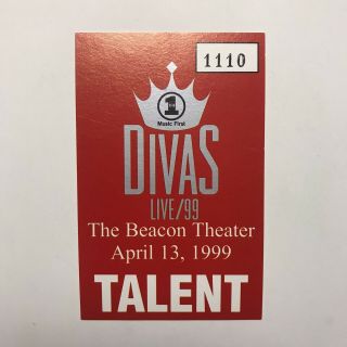 Vh1 Divas Live Houston Cher Beacon Theatre Talent Backstage Pass Vintage 1999