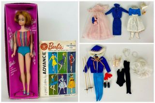 1965 - 66 Barbie American Girl Blonde 1070 Ob,  Outfits 823 989 957 948,  Pattern