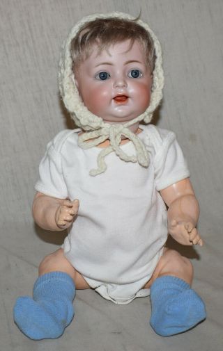 Vintage Simon & Halbig 122 Bisque Head Doll W/ Composition Toddler Body 16 " Tall