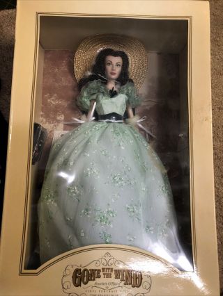 Franklin Gone With The Wind Scarlett O’hara Porceline Doll With 8 Gowns