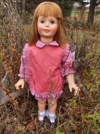 Patti Playpal 35” Doll Marked Ideal G35.  Auburn Hair