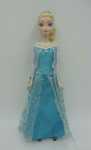 Disney Frozen 12 " Singing Elsa Doll With Tiara By Mattel 2014 - Let It Go