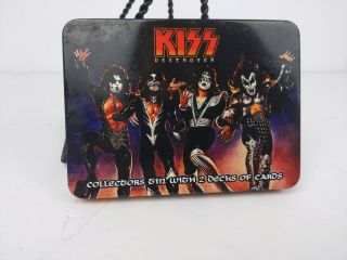 Kiss Destroyer Collector Tin,  2 Deck Playing Card Set New/unused Official 2005