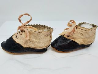 Antique French Doll Shoes Bébé Jumeau Bru Steiner Gaultier Marked 6 3 