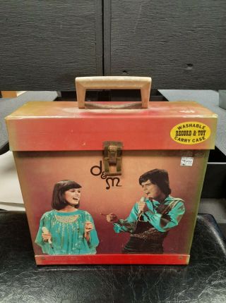 Donny And Marie Osmond Vintage Record Carrying Case 1960 