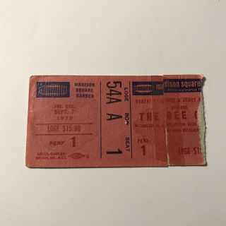 The Bee Gees Madison Square Garden Concert Ticket Stub Vtg September 1979