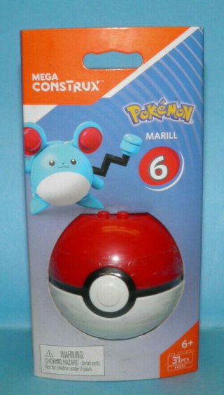 Mega Construx Pokemon Marill Poke Ball Series 6