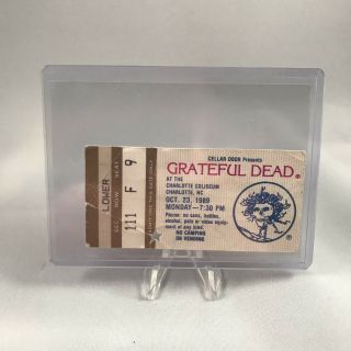 Grateful Dead Charlotte Coliseum Nc Concert Ticket Stub Vintage October 23 1989