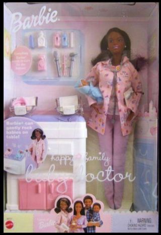 Mattel Happy Family Baby Doctor Barbie Doll African American