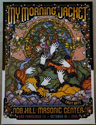 My Morning Jacket San Francisco 2015 Concert Poster Limited Ed Signed & Numbered