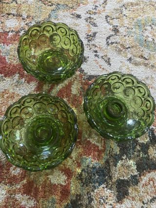Vintage Le Smith Small Compotes Set Of Three Each 4 1/2” Across Cond