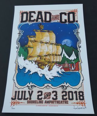 Dead & Company Poster 7 - 2 - 18 Shoreline John Mayer And Bob Weir