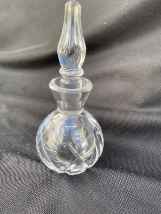Marquis By Waterford Clear Cut Crystal Perfume Bottle - Marked On Bottom - 5.  5”