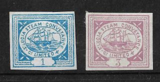 St Lucia Steam Conveyance Company Limited 1 & 3 Pence 1872