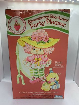 Vintage Strawberry Shortcake Party Pleaser Peach Blush NRFB 3