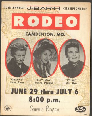 1963 Official Program And Souvenir Program J - Bar - H Rodeo,  Camdenton,  Mo Elly Mae