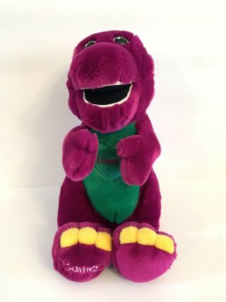 Barney The Purple Dinosaur Singing Plush I Love You 10”