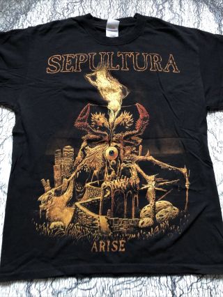 Sepultura - Arise 1991 Tour Shirt.  Bathory,  Sodom,  Slayer,  Obituary.