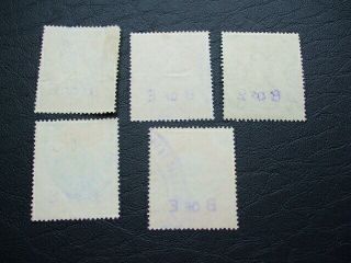 Hong Kong George VI Revenue PURPLE B Of E O/P 10c - 20 - 30 - 50 - $1 1936 - 1952 3
