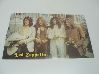 Vintage Led Zeppelin 12 1/2 " X 7 3/4 " Wall Photo Poster