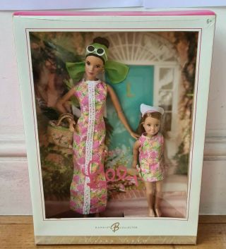 2005 Barbie Doll And Stacie Doll By Lilly Pulitzer Silver Label Collector Mattel