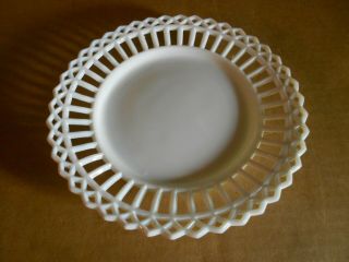 Vintage Milk Glass Plate 8 1/4 Inches
