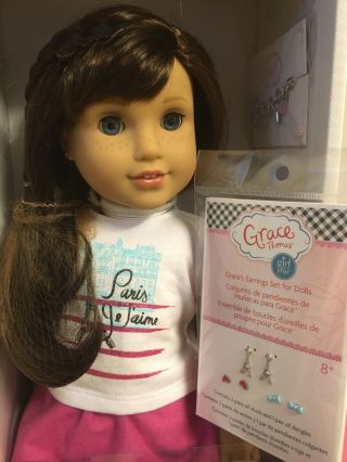 American Girl Grace Thomas Doll With Pierced Ears And Earrings,