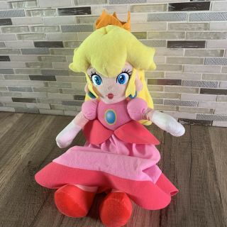 Nintendo Mario Bros.  Princess Peach Plush Doll Stuffed Toy 16 " Tall