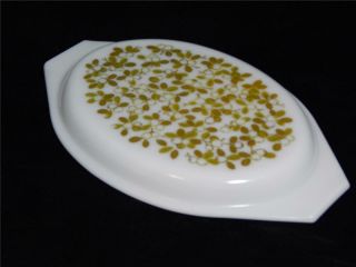 Vintage Pyrex Olive Verde Milk Glass Lid 945 C 16 For Oval 2.  5 Casserole