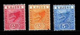 Item No.  A7564 – Malaya – Sungei Ujong – Scott 31 - 33 – Mh