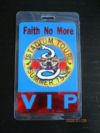 Faith No More Stadium Tour Summer 1992 Vip Laminate