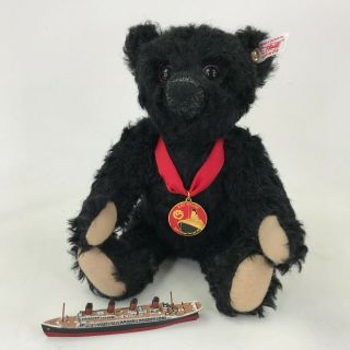 Steiff Danbury Rms Titanic Centenary Bear Black Teddy 663888 10 " Jointed